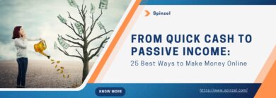 From quick cash to passive income, a visual of growing a sustainable online income source.
