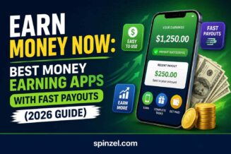 Best money earning apps with fast payouts shown on mobile screen, cash rewards, and 2026 earning guide banner.