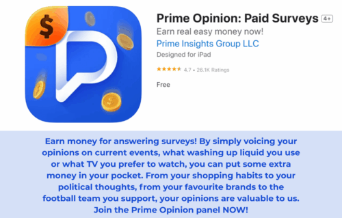 Prime Opinion App (US) iOS CP1C